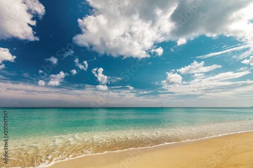 Perfect sandy beach Transparent calm tropical sea