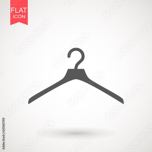 Hanger flat - Vector icon. Hanger icon isolated on white background.