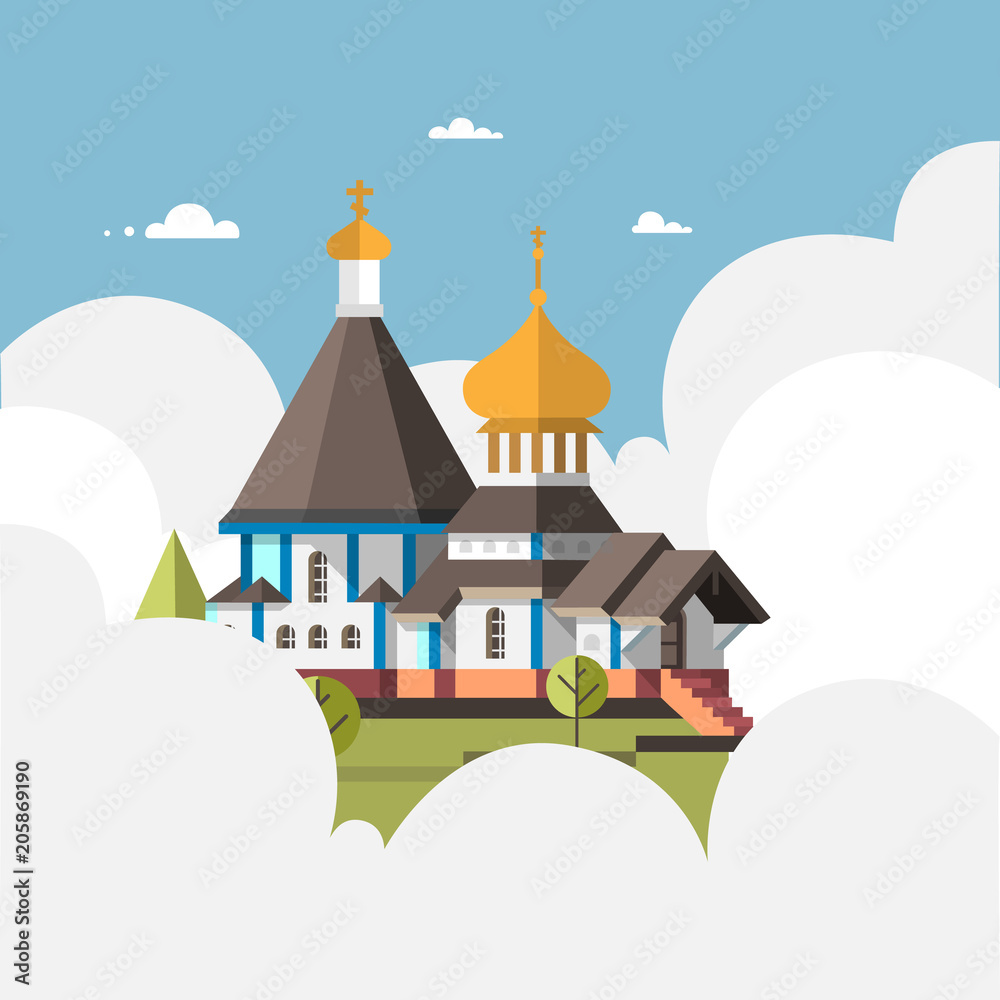 Orthodox Church. Flat design