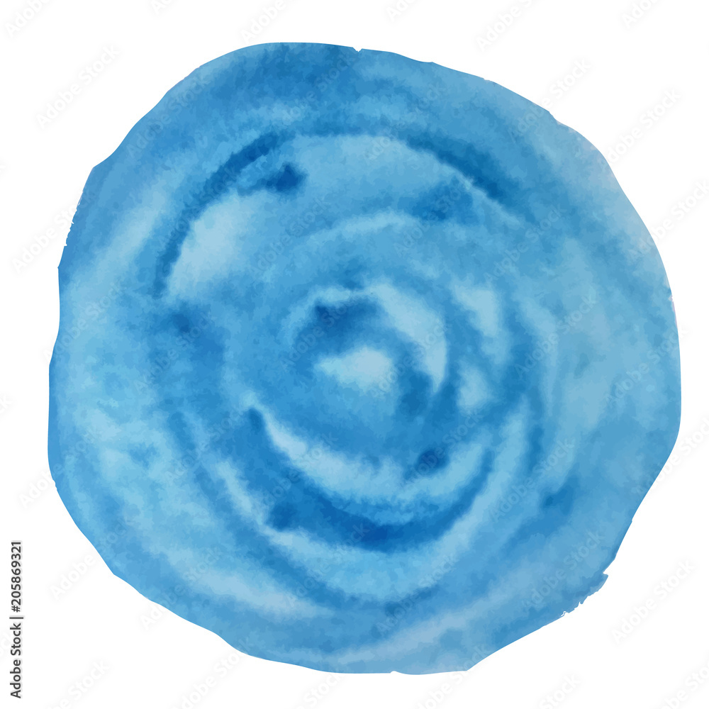 Fototapeta premium Blue watercolor splash. Abstract blue blot texture