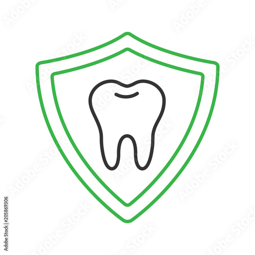 Teeth protection linear icon