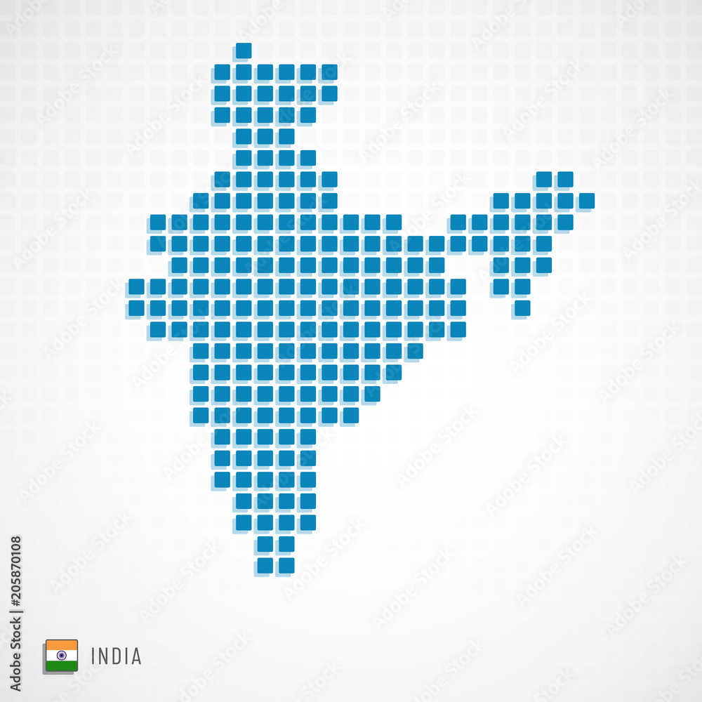 India map and flag icon