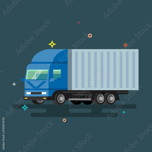 Truck delivery vector illustration. 
