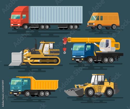 Building machines set.