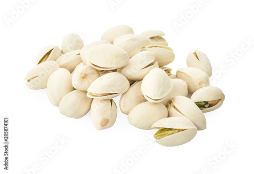 Pistachio nuts. Isolated