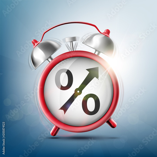 Alarm clock with percent sign