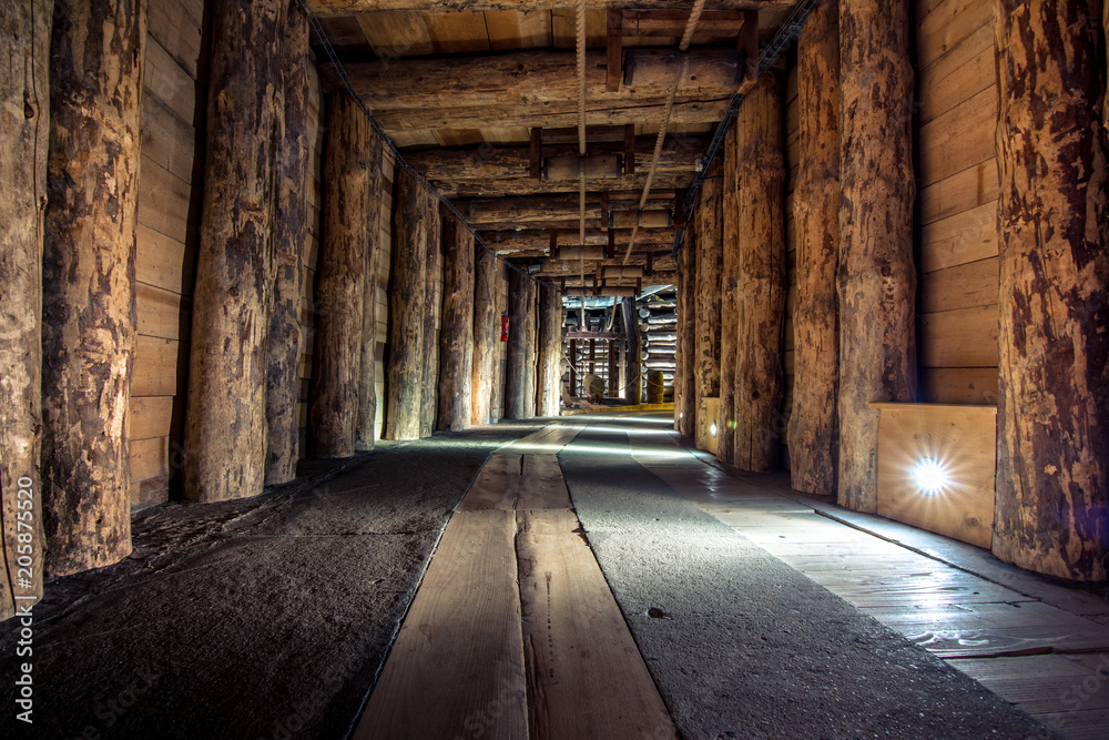 Underground Wieliczka Salt Mine (13th century), one of the world's oldest salt mines, near Krakow, Poland 