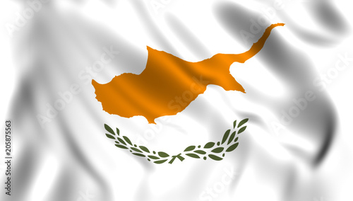 flag cyprus waving in the wind
