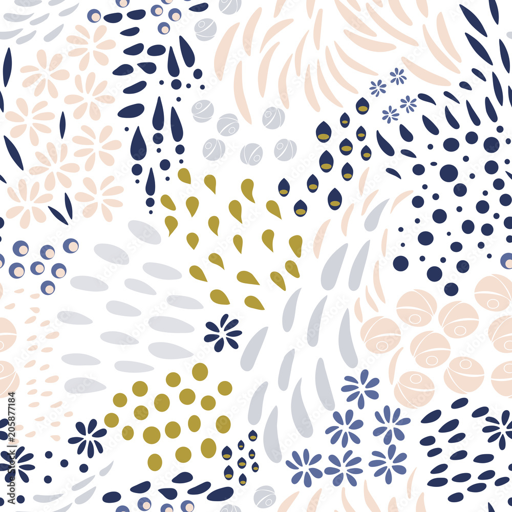 Vector organic seamless abstract background, botanical motif, freehand doodles pattern. Vector organic seamless abstract background, botanical motif, freehand doodles pattern.