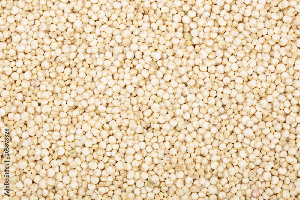 white quinoa seeds as a background. Top view white quinoa seeds as a background. Top view
