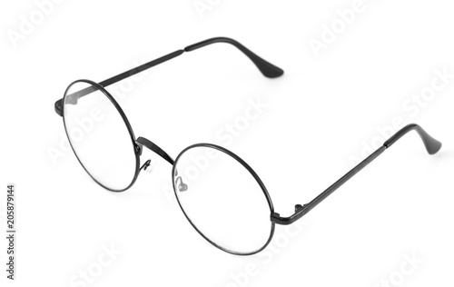 round spectacles on white