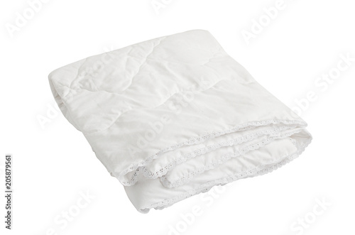 White blanket isolated on white background