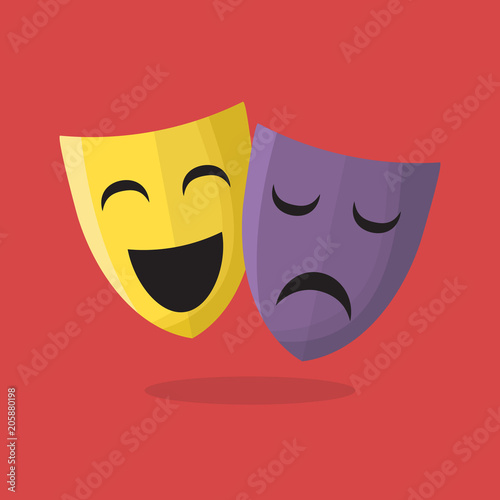 Comedy and tragedy theater masks