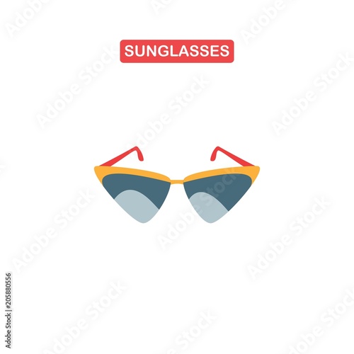 Sunglasses icon or sign, vector illustration.