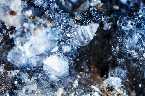 Macro shooting of natural gemstone. The raw mineral is apophyllite. photo