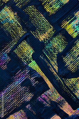 Close Up of Abstract Acrylic Paint in Square Shapes