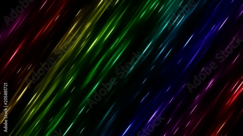 Fast Colorful Diagonal Light Rays Background Animation - Loop Rainbow