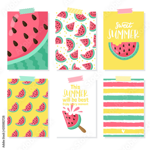 Set of summer card