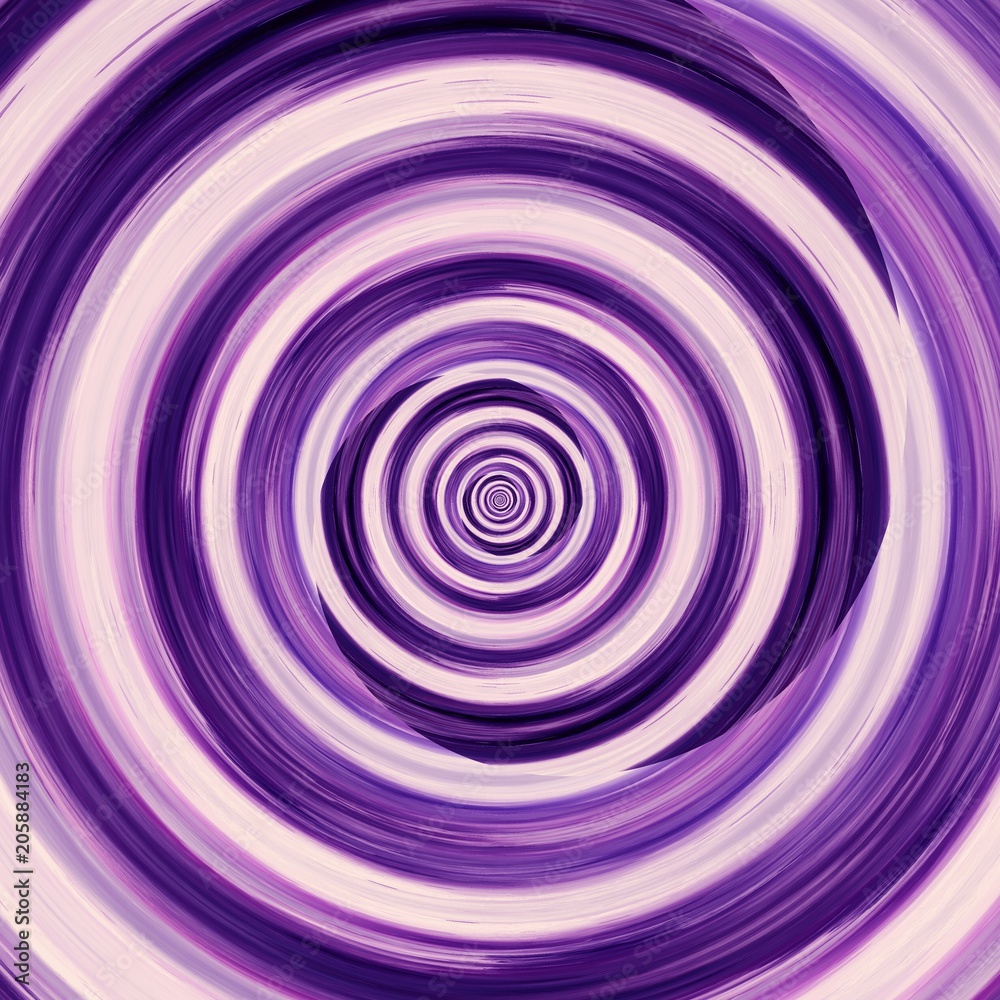 Violet psychedelic spiral. Abstract background template for flyer, poster, banner, invitation, business cards and printed matter. Creative pattern for decoration design production. Artistic wallpaper.
