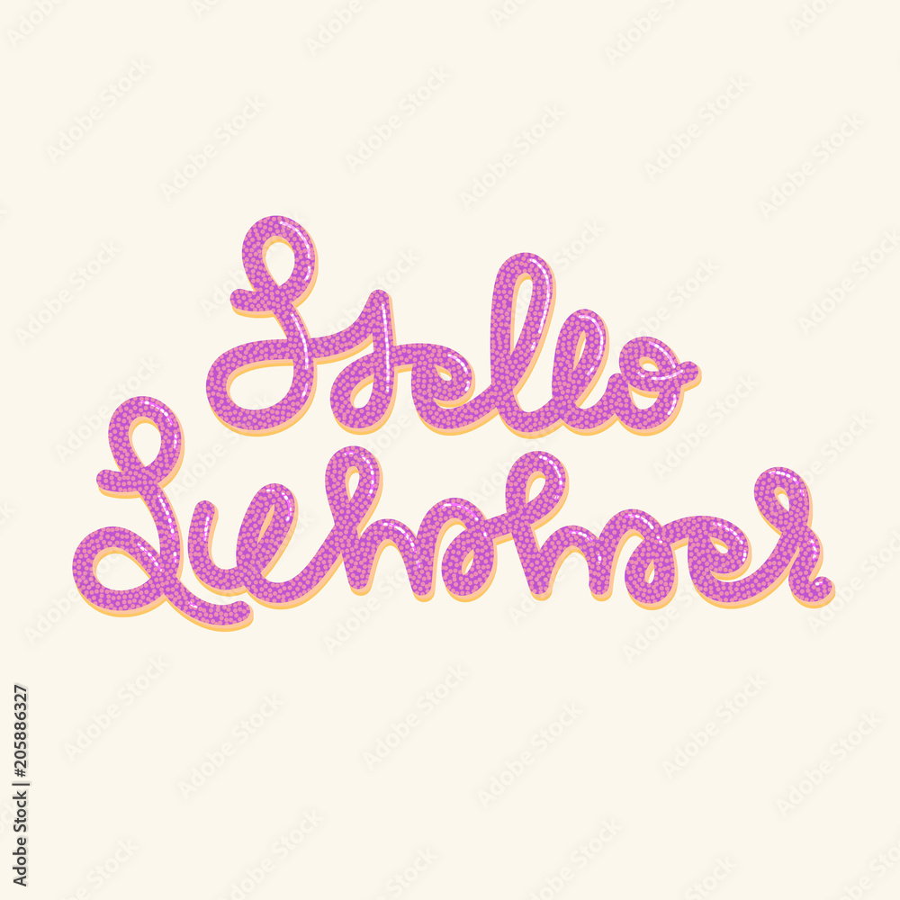 Hello summer. Creative hand drawn lettering in form of long balloons. Summertime. Season of rest and travel. Beach party. It can be used for poster, banner, card, invitation, sale. Vector, eps10 Hello summer. Creative hand drawn lettering in form of long balloons. Summertime. Season of rest and travel. Beach party. It can be used for poster, banner, card, invitation, sale. Vector, eps10