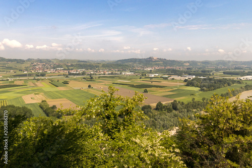 italian hills and vineyard