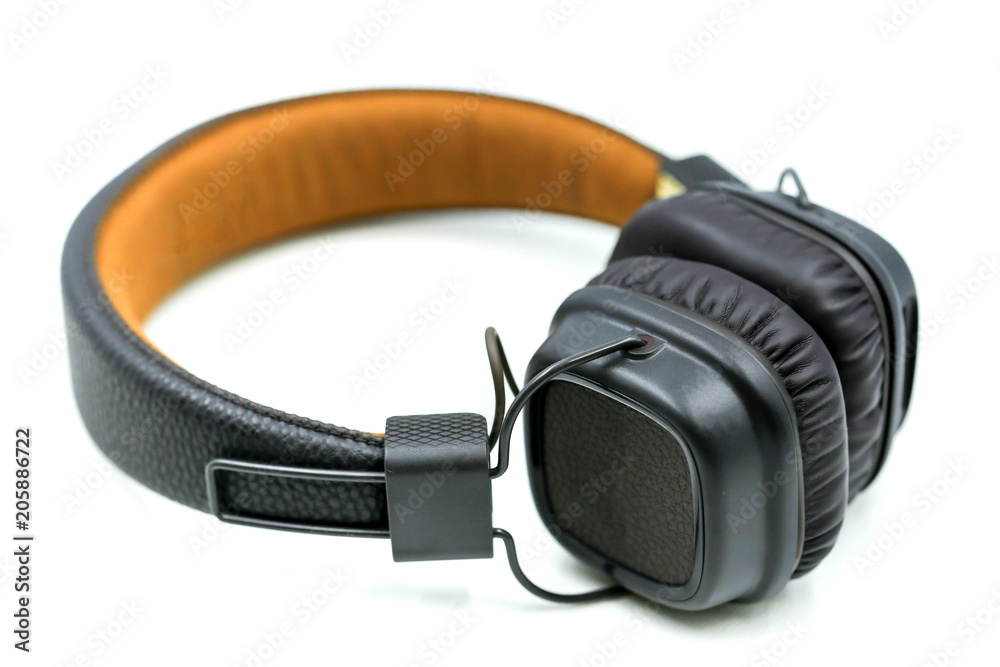 Headphones for music studio on white background. Headphones for music studio on white background.