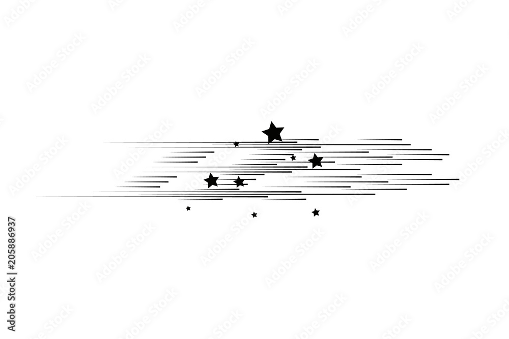 Isolated speed lines the effect of movement Vector Image