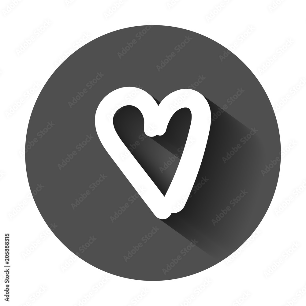 Hand drawn hearts vector icon. Love sketch doodle heart illustration with long shadow. Handdrawn valentine concept. Hand drawn hearts vector icon. Love sketch doodle heart illustration with long shadow. Handdrawn valentine concept.
