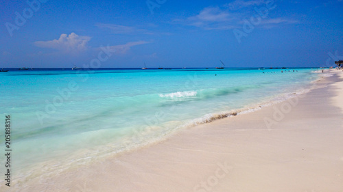 Tropical white beach Zanzibar island