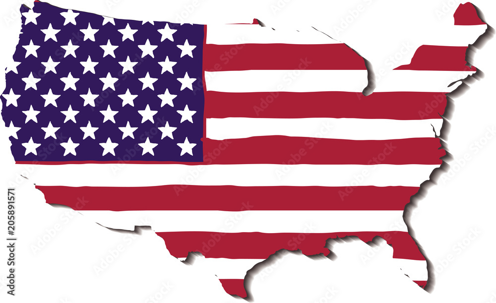 USA Flag in the form of maps of the United States USA Flag in the form of maps of the United States