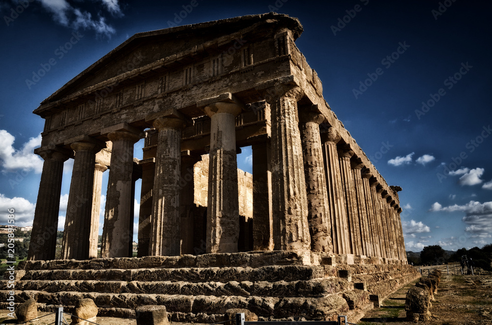 Temple of Concordia. Valley of the Temples in Agrigento on Sicily, Italy