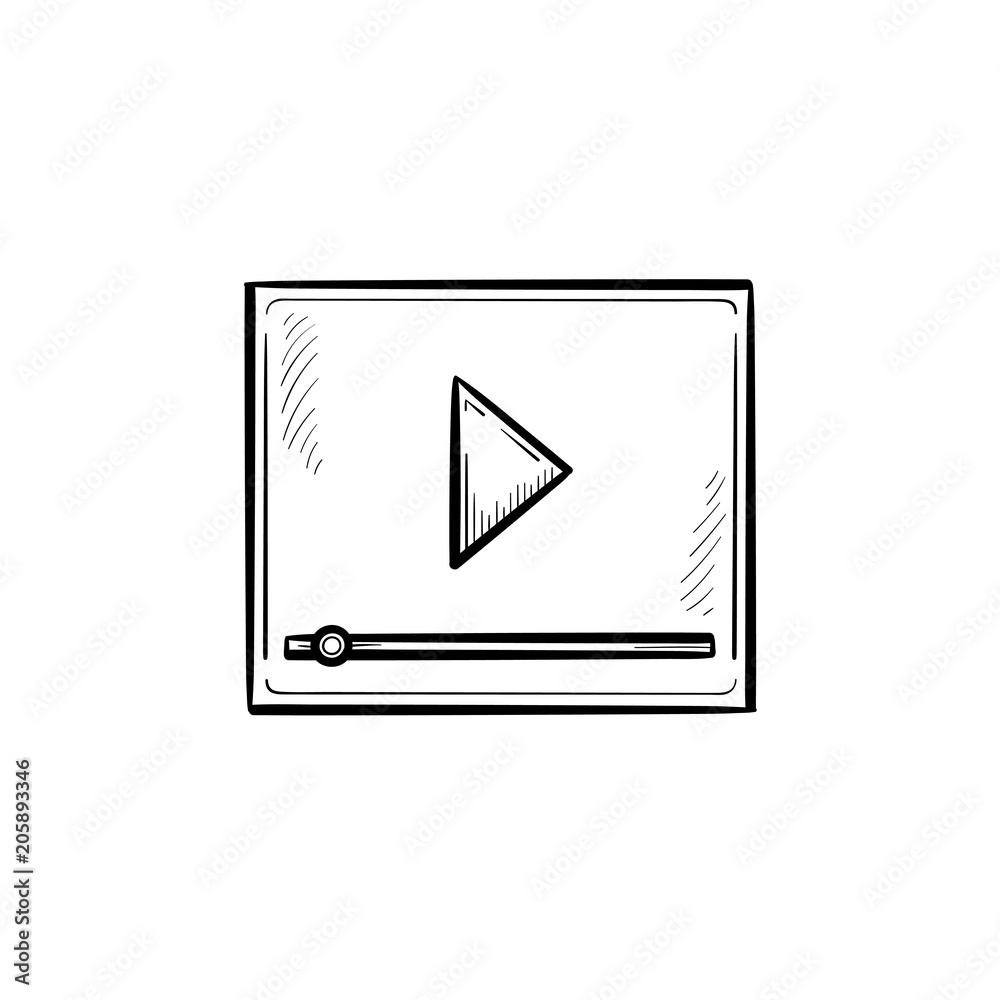 Premium Vector  Cute play now button vector illustration on white