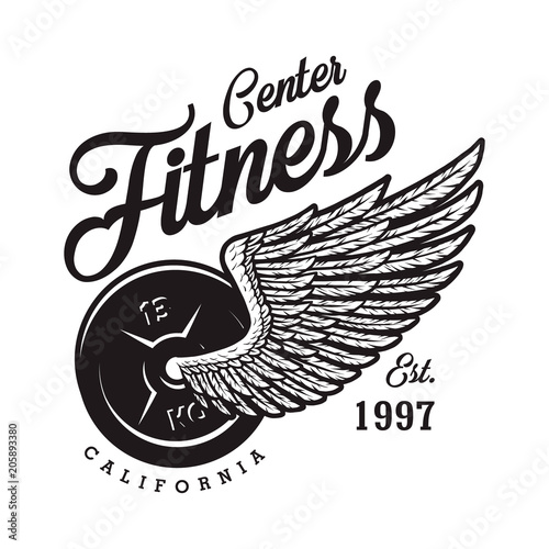 Monochrome fitness logotype