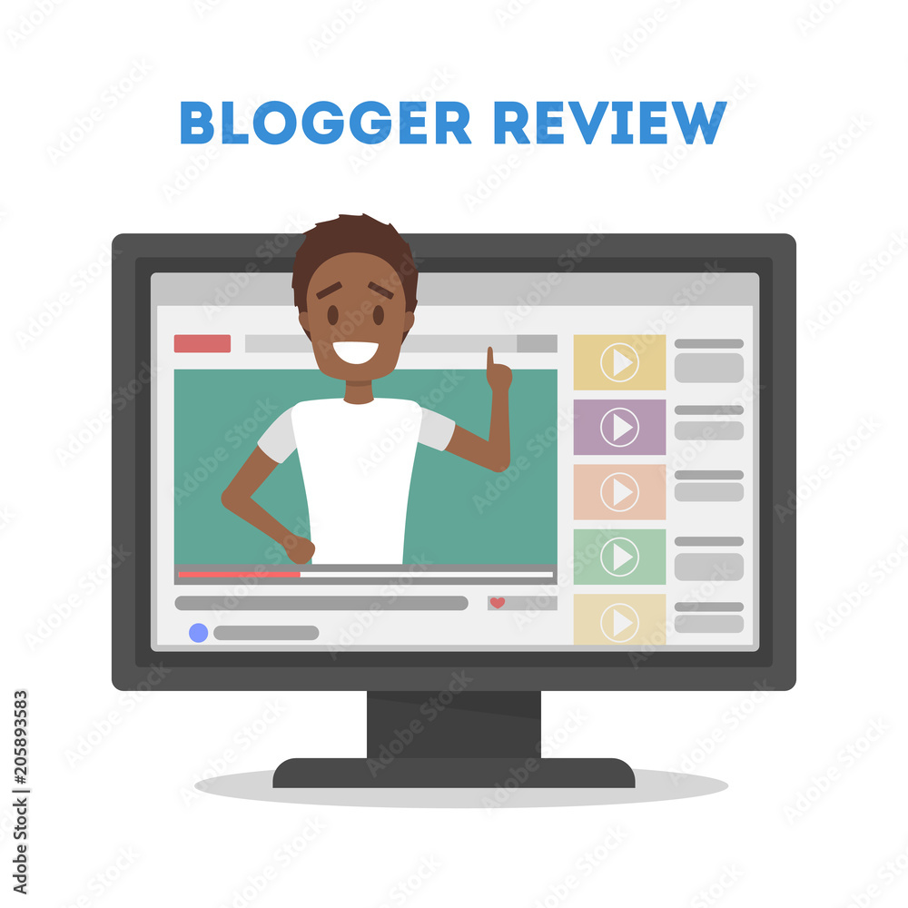 Blogger in computer. Blogger in computer.