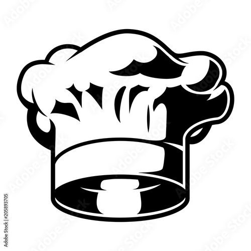 Vintage monochrome chef hat template