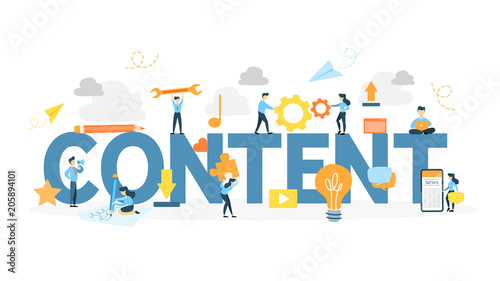 Content concept illustration.
