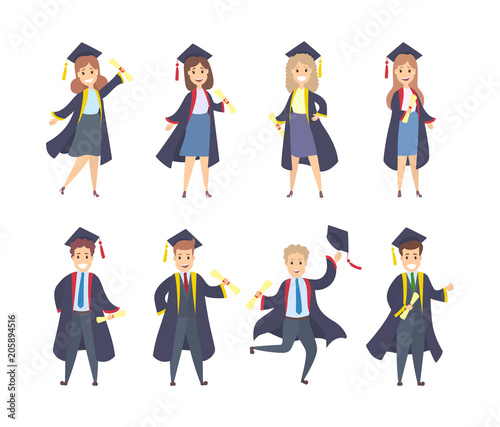 Graduated students set.