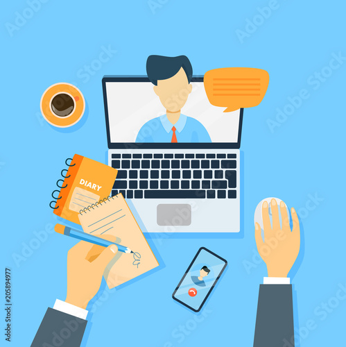 Online business meeting.