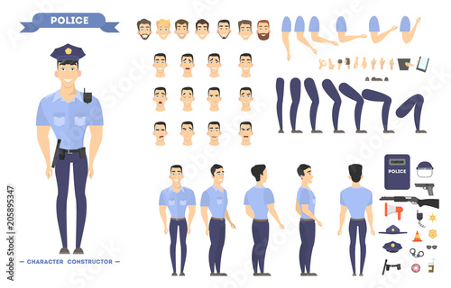 Policeman character set.