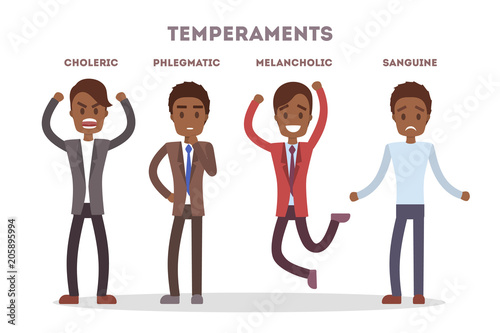 People temperaments set.