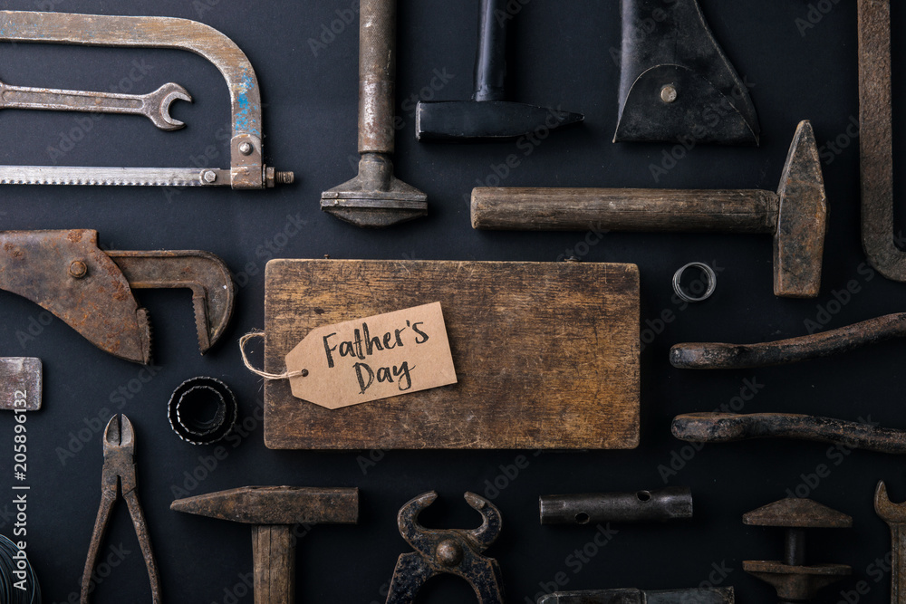 Fathers day greeting card concept. Flat lay. Fathers day greeting card concept. Flat lay.