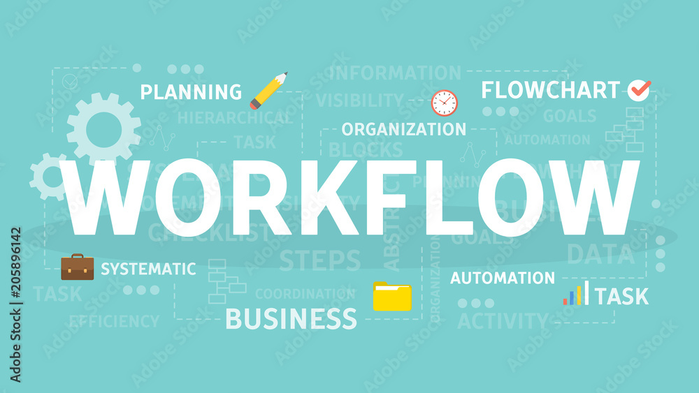 Obraz premium Workflow concept illustration.