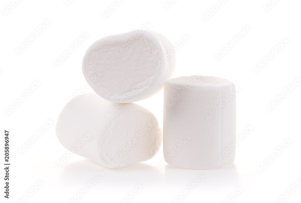 Group of Marshmallows isolated on white background Group of Marshmallows isolated on white background