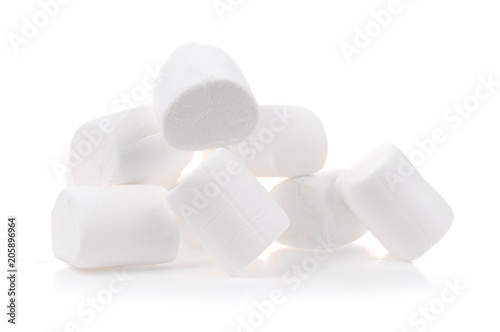 Group of Marshmallows isolated on white background