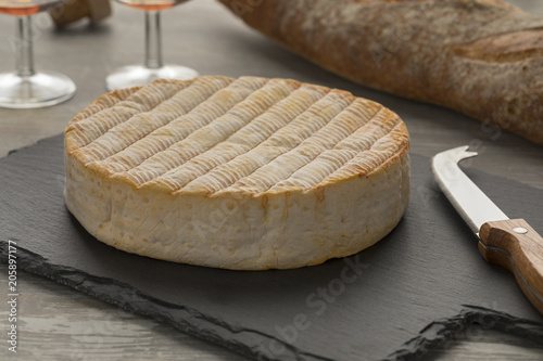  French Le Marcaire cheese on a cheeseboard photo