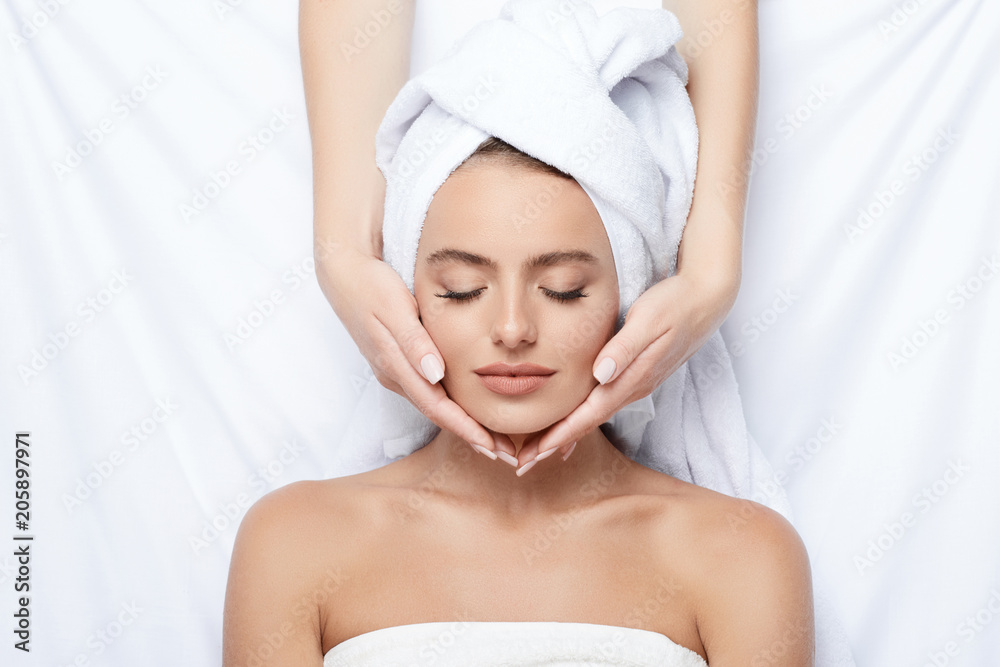 Beautiful girl in spa