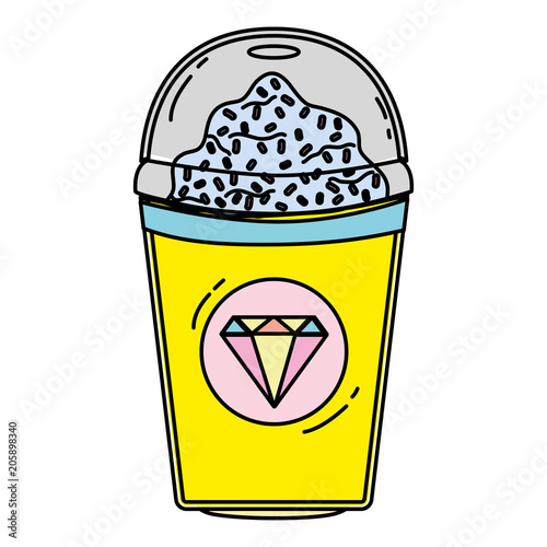 color fresh and cold smothie plastic cup