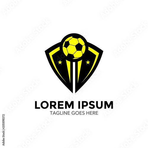 Unique badge soccer logo vector design. icon. vector illustration