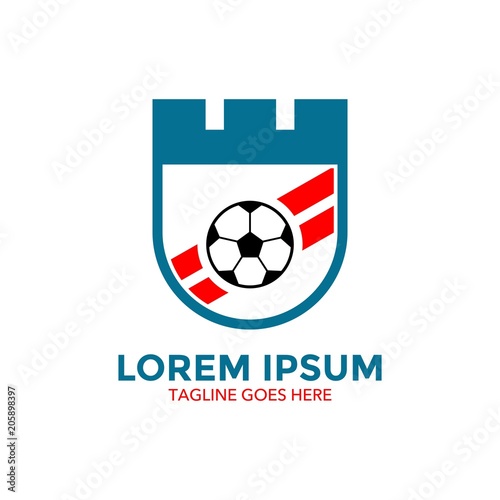 Unique badge soccer logo vector design. icon. vector illustration