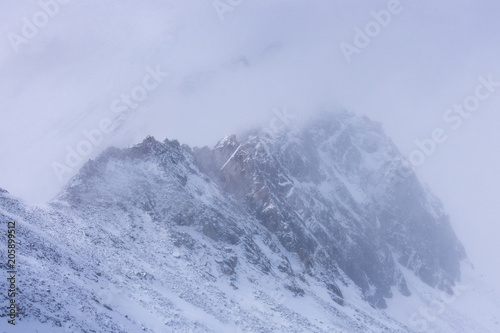 Fog in the Eastern Sayans mountains photo